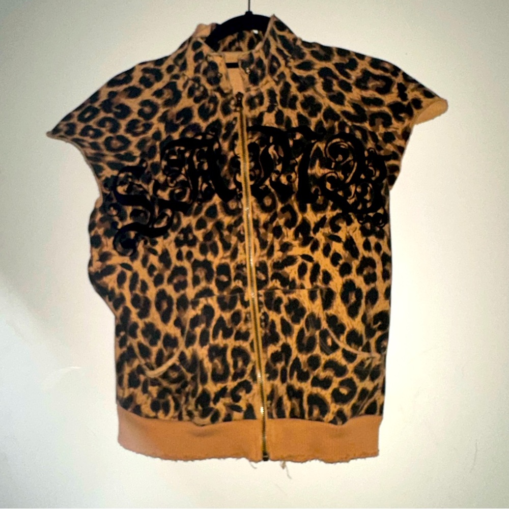 COPY - L.A.M.B Leopard Hoodie -Fall ‘05 Rare Vintage Made Sleeveless Gwen Stefa…